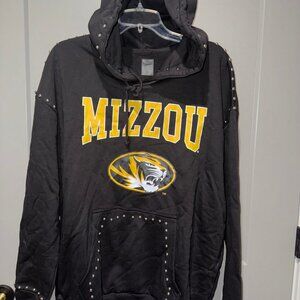 GAME DAY COUTURE MISSOURI TIGERS BELLE OF THE BALL STUDDED FLEECE XLARGE HOODIE